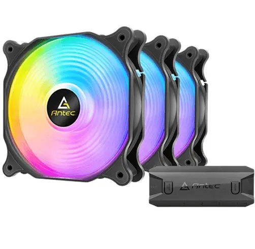 ANTEC NEON F12 RACING ARGB PACK 3 | BLACK