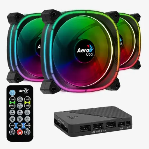[ACF3-AT10217.02] AEROCOOL ASTRO 12 PRO | PACK 3 | BLACK