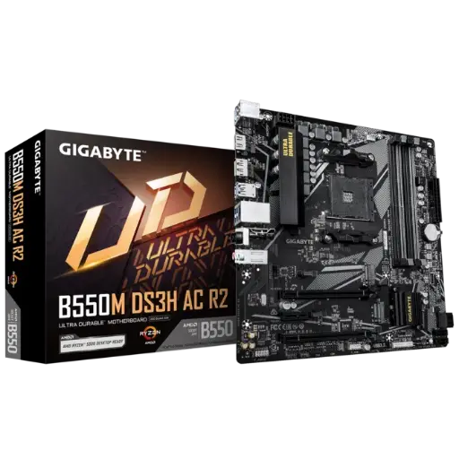 [9MB55MDHR-00-G10 AM4] GIGABYTE B550M DS3H AC R2 DDR4