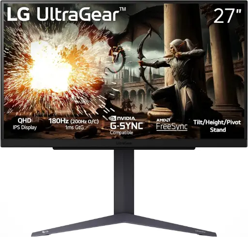 [27GS75Q-B] LG GSYNC ULTRAGEAR 27 " | 27GS75Q-B | QHD | IPS | 2560 x1440 | 200Hz | 1MS | HDR10 