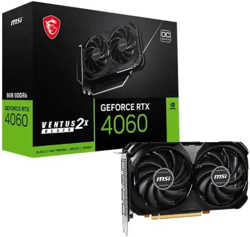 [912-V516-012] MSI GEFORCE RTX4060 VENTUS 2X BLACK 8GB OC